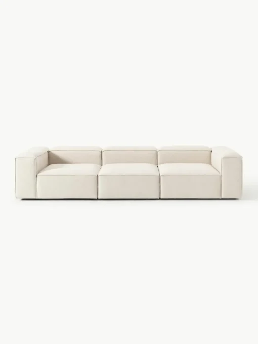Modulares Sofa Lennon (4-Sitzer) aus Leinen-Mix