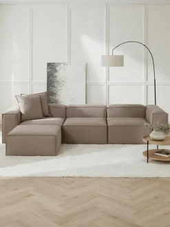 Modulares Sofa Lennon (4-Sitzer) mit Hocker (links/rechts)