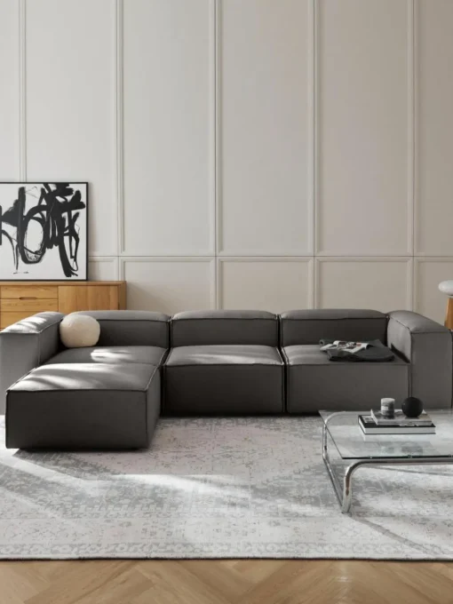 Modulares Sofa Lennon (4-Sitzer) mit Hocker (links/rechts)