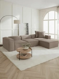 Modulares Sofa Lennon (4-Sitzer) mit Hocker (links/rechts)