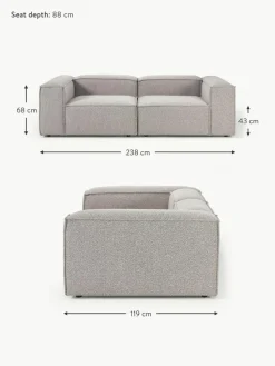 Modulares Sofa Lennon (3-Sitzer) aus Bouclé