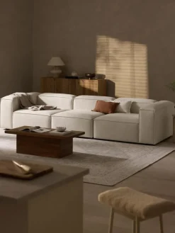 Modulares Sofa Lennon (4-Sitzer) aus Leinen-Mix