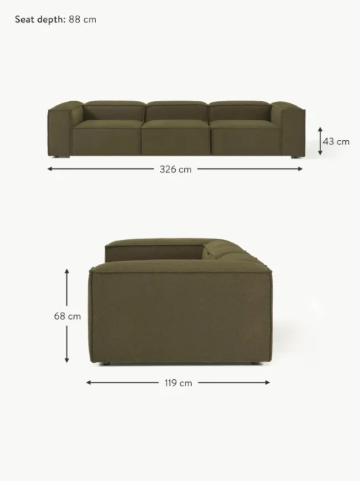 Modulares Sofa Lennon (4-Sitzer) aus Bouclé