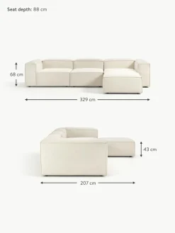 Modulares Sofa Lennon (4-Sitzer) mit Hocker (links/rechts)