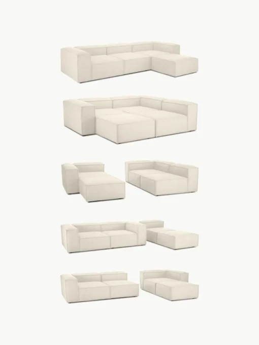 Modulares Sofa Lennon (4-Sitzer) mit Hocker (links/rechts)