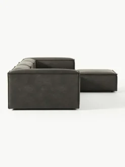 Modulares Sofa Lennon (4-Sitzer) aus recyceltem Leder mit Hocker (links/rechts)
