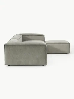 Modulares Sofa Lennon (4-Sitzer) aus Cord mit Hocker (links/rechts)