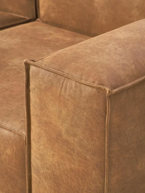 Modulares Sofa Lennon (3-Sitzer) aus recyceltem Leder