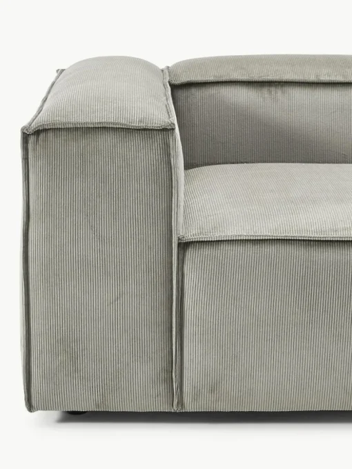 Modulares Sofa Lennon (4-Sitzer) aus Cord mit Hocker (links/rechts)