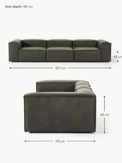 Modulares Sofa Lennon (4-Sitzer) aus recyceltem Leder