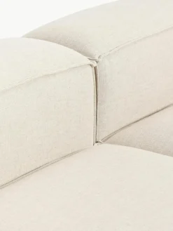 Modulares Sofa Lennon (4-Sitzer) aus Leinen-Mix mit Hocker (links/rechts)