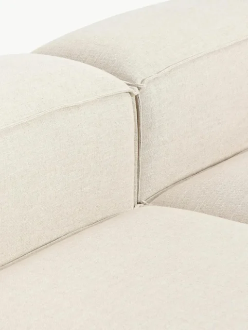 Modulares Sofa Lennon (4-Sitzer) aus Leinen-Mix mit Hocker (links/rechts)