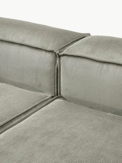 Modulares Sofa Lennon (4-Sitzer) aus Cord mit Hocker (links/rechts)