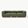 Modulares Sofa Natalie (3-Sitzer) aus Teddy-Bouclé