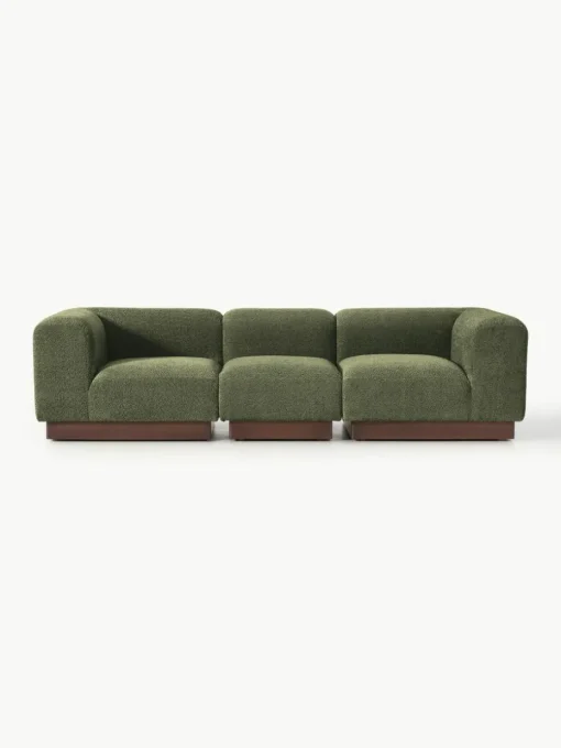 Modulares Sofa Natalie (3-Sitzer) aus Teddy-Bouclé
