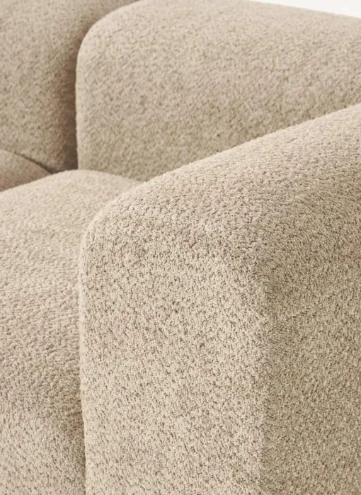 Modulares Sofa Natalie (3-Sitzer) aus Teddy-Bouclé