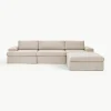 Modulares Sofa Russell (4-Sitzer) mit Hocker (links/rechts)