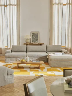 Modulares Sofa Russell (4-Sitzer) mit Hocker (links/rechts)
