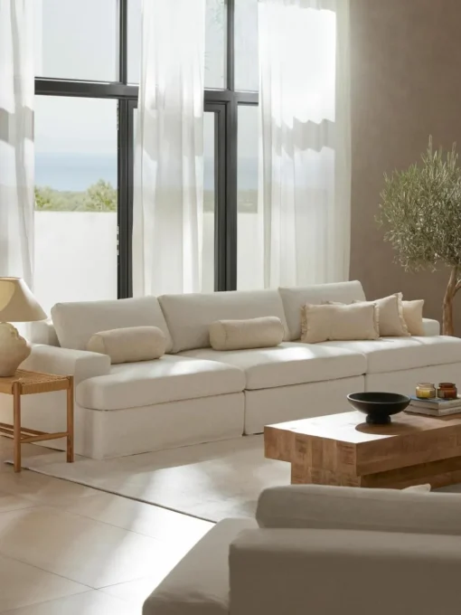 Modulares Sofa Russell (4-Sitzer) mit abnehmbaren Bezügen