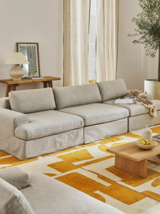 Modulares Sofa Russell (4-Sitzer) mit abnehmbaren Bezügen