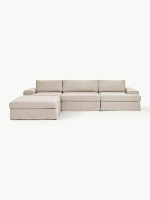 Modulares Sofa Russell (4-Sitzer) mit Hocker (links/rechts)