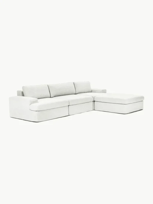 Modulares Sofa Russell (4-Sitzer) mit Hocker (links/rechts)