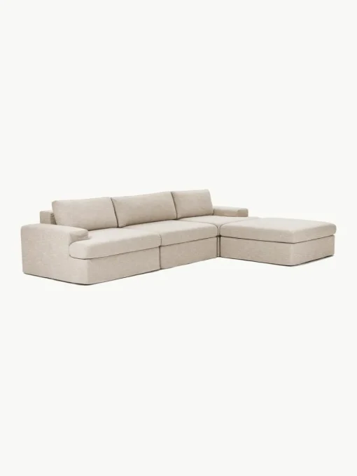 Modulares Sofa Russell (4-Sitzer) mit Hocker (links/rechts)