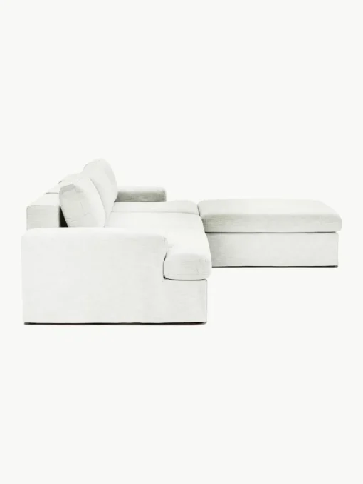 Modulares Sofa Russell (4-Sitzer) mit Hocker (links/rechts)