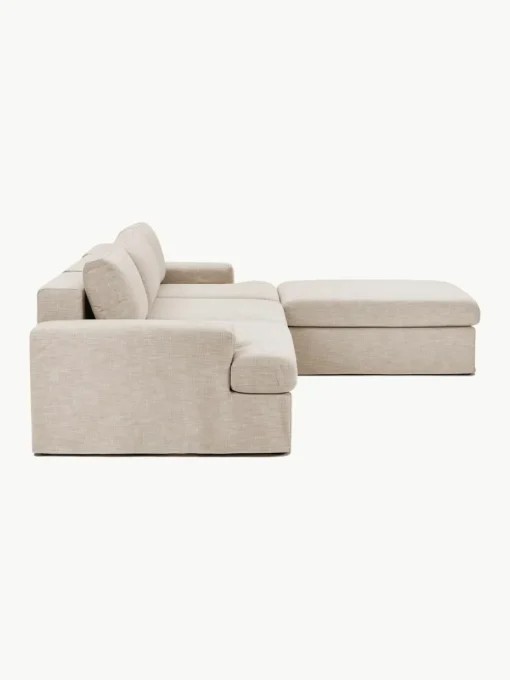 Modulares Sofa Russell (4-Sitzer) mit Hocker (links/rechts)