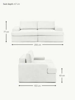 Modulares Sofa Russell (3-Sitzer) mit abnehmbaren Bezügen