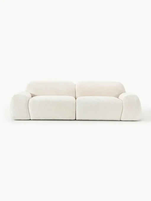 Modulares Sofa Wolke (3-Sitzer) aus Teddy-Bouclé
