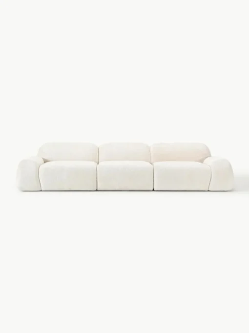 Modulares Sofa Wolke (4-Sitzer) aus Teddy-Bouclé