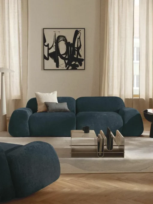Modulares Sofa Wolke (3-Sitzer) aus Teddy-Bouclé