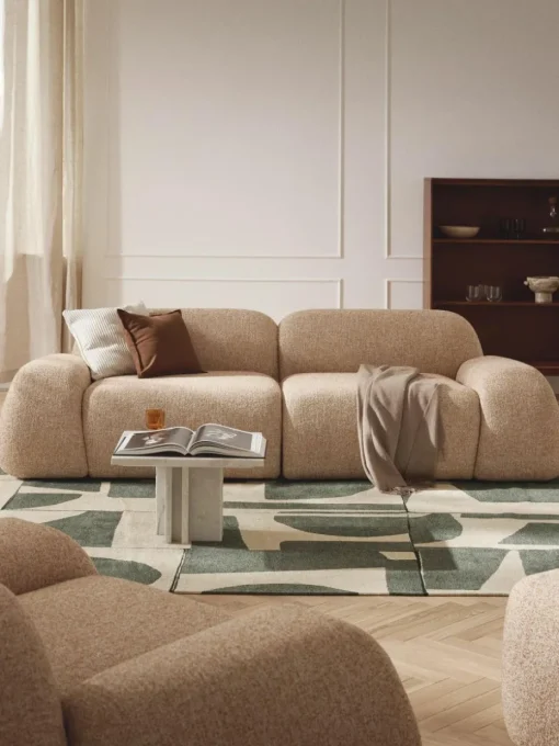 Modulares Sofa Wolke (3-Sitzer) aus Bouclé