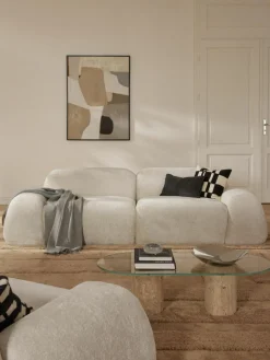 Modulares Sofa Wolke (3-Sitzer) aus Teddy-Bouclé