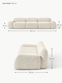 Modulares Sofa Wolke (4-Sitzer) aus Bouclé