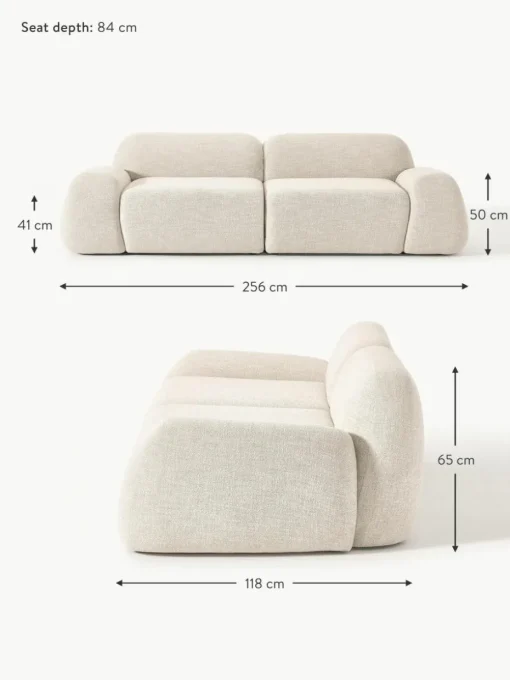 Modulares Sofa Wolke (3-Sitzer) aus Bouclé