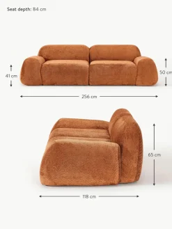 Modulares Sofa Wolke (3-Sitzer) aus Teddy-Bouclé