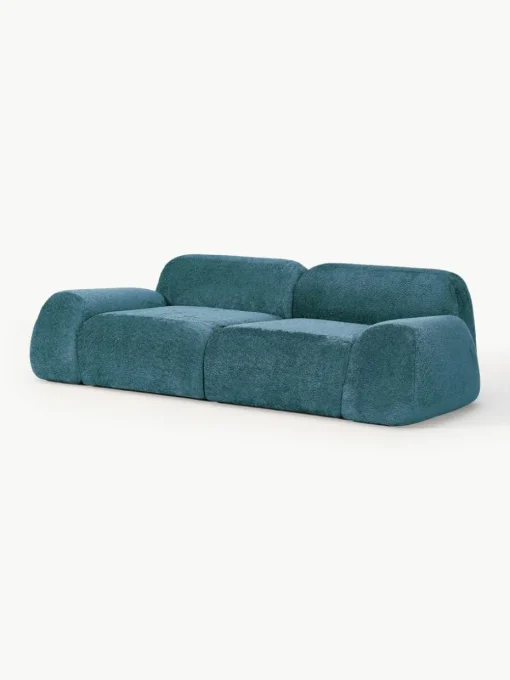 Modulares Sofa Wolke (3-Sitzer) aus Teddy-Bouclé