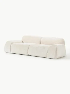 Modulares Sofa Wolke (3-Sitzer) aus Teddy-Bouclé
