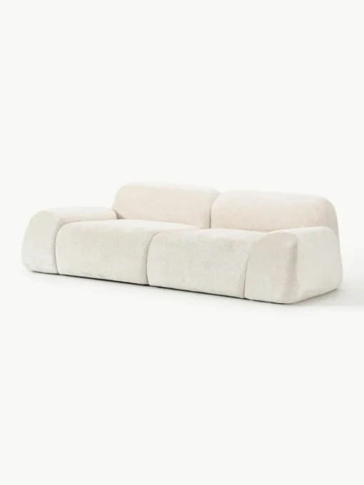 Modulares Sofa Wolke (3-Sitzer) aus Teddy-Bouclé