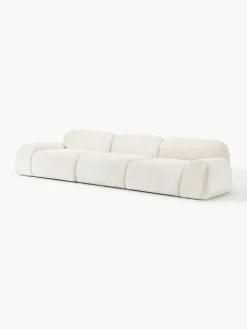 Modulares Sofa Wolke (4-Sitzer) aus Teddy-Bouclé