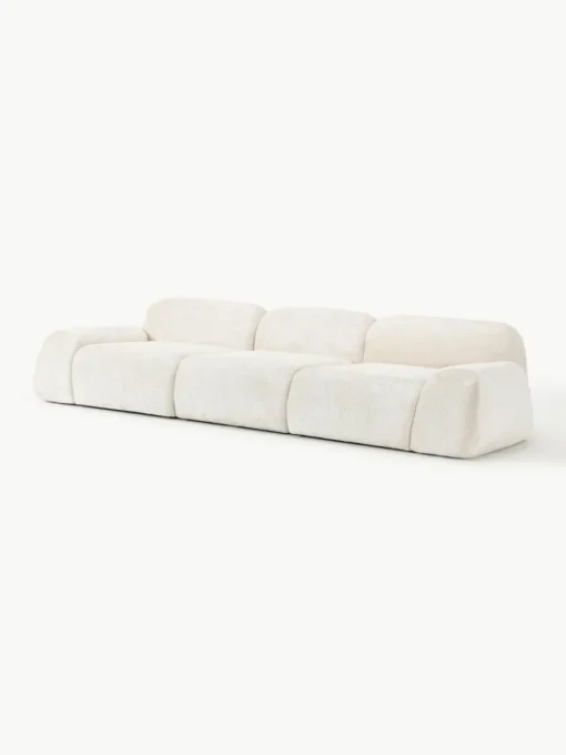 Modulares Sofa Wolke (4-Sitzer) aus Teddy-Bouclé
