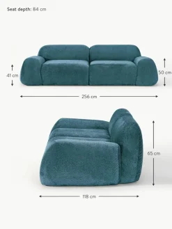 Modulares Sofa Wolke (3-Sitzer) aus Teddy-Bouclé