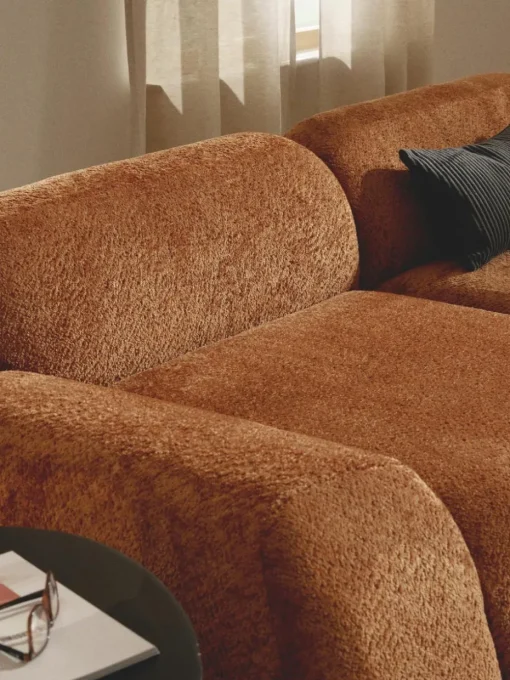 Modulares Sofa Wolke (3-Sitzer) aus Teddy-Bouclé