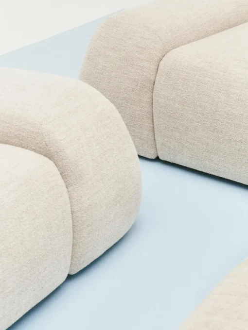 Modulares Sofa Wolke (3-Sitzer) aus Bouclé