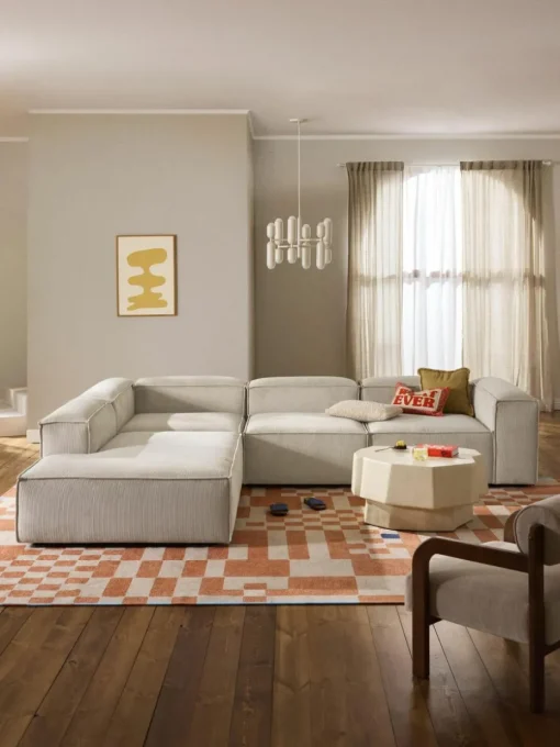 Modulares XL-Ecksofa Lennon aus Cord