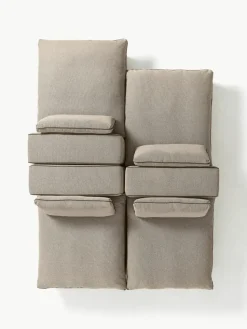 Modulares XL-Sofa Felix mit Hocker