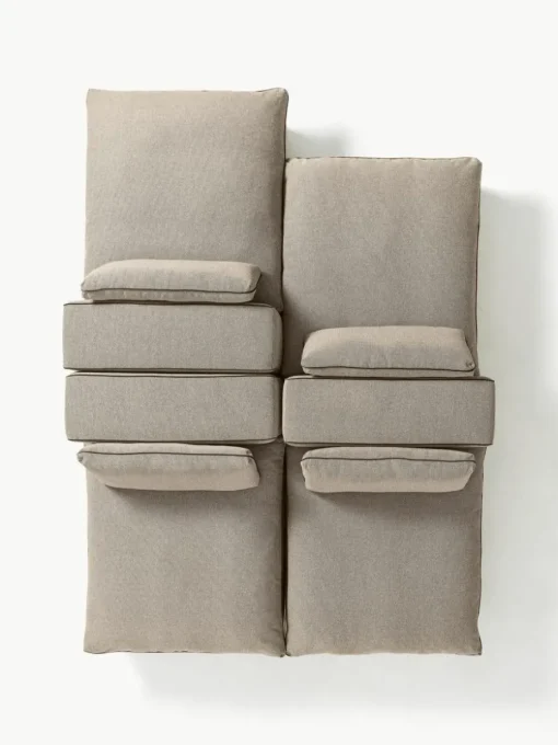 Modulares XL-Sofa Felix mit Hocker