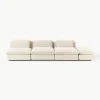 Modulares XL-Sofa Felix (3-Sitzer) mit Hocker